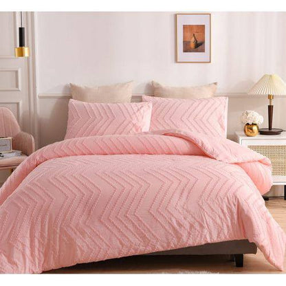 3pc Tufted  Wave Duvet cover set