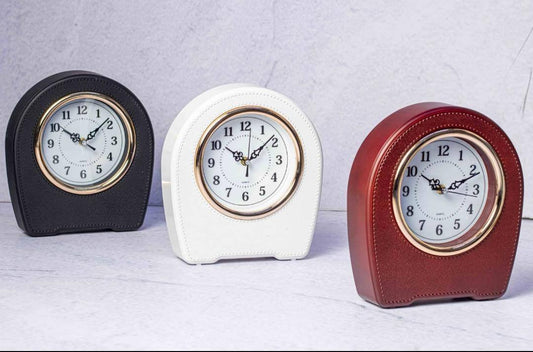 Elegant  Leather Table Clock