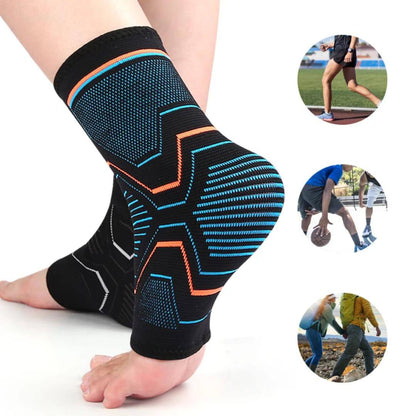 Compression ankle support sleeve