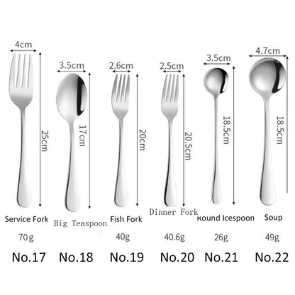 24PC Cutlery set (SILVER COLOUR)