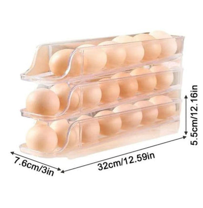 3 Layered Rolling egg storage box