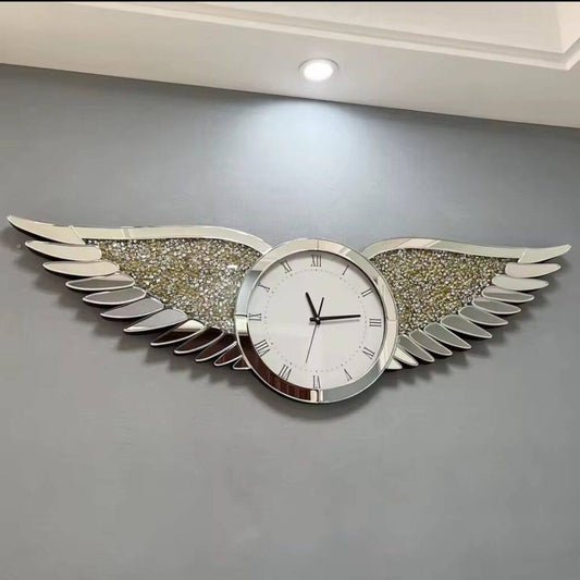 LIGHT LUXURY DIAMOND-ENCRUSTED WALL CLOCK