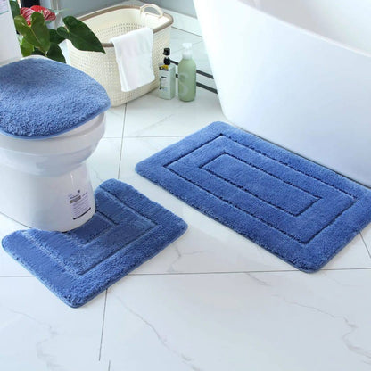3pcs Bathroom mats, super nonslip underside