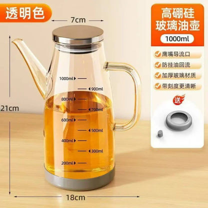 High Borosilicate Glass Oil Bottle with silicone base