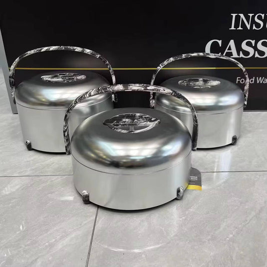 Unique Very High quality BIG SIZE forever gold insulated hotpots
 set of 3pcs