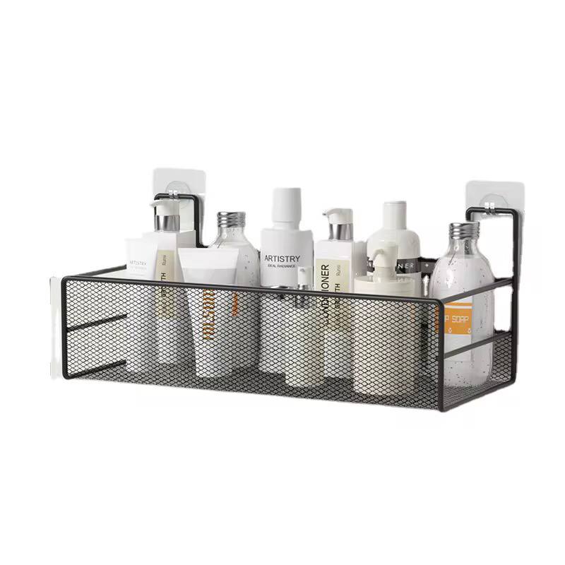 Large Mesh Bathroom rack with self adhesive stickers