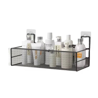 Large Mesh Bathroom rack with self adhesive stickers