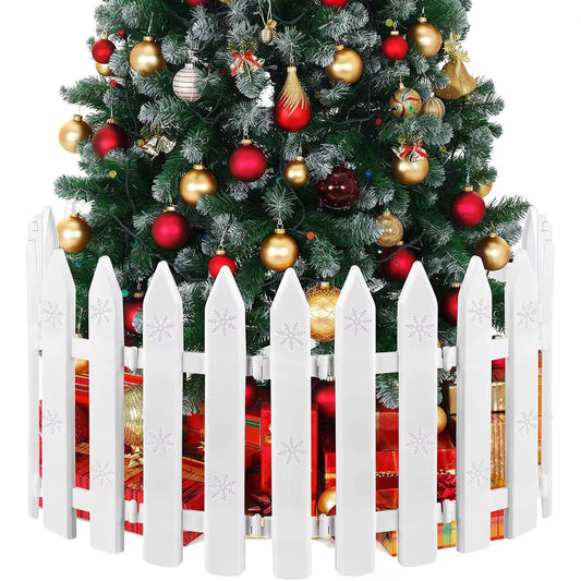 Christmas tree garden fence