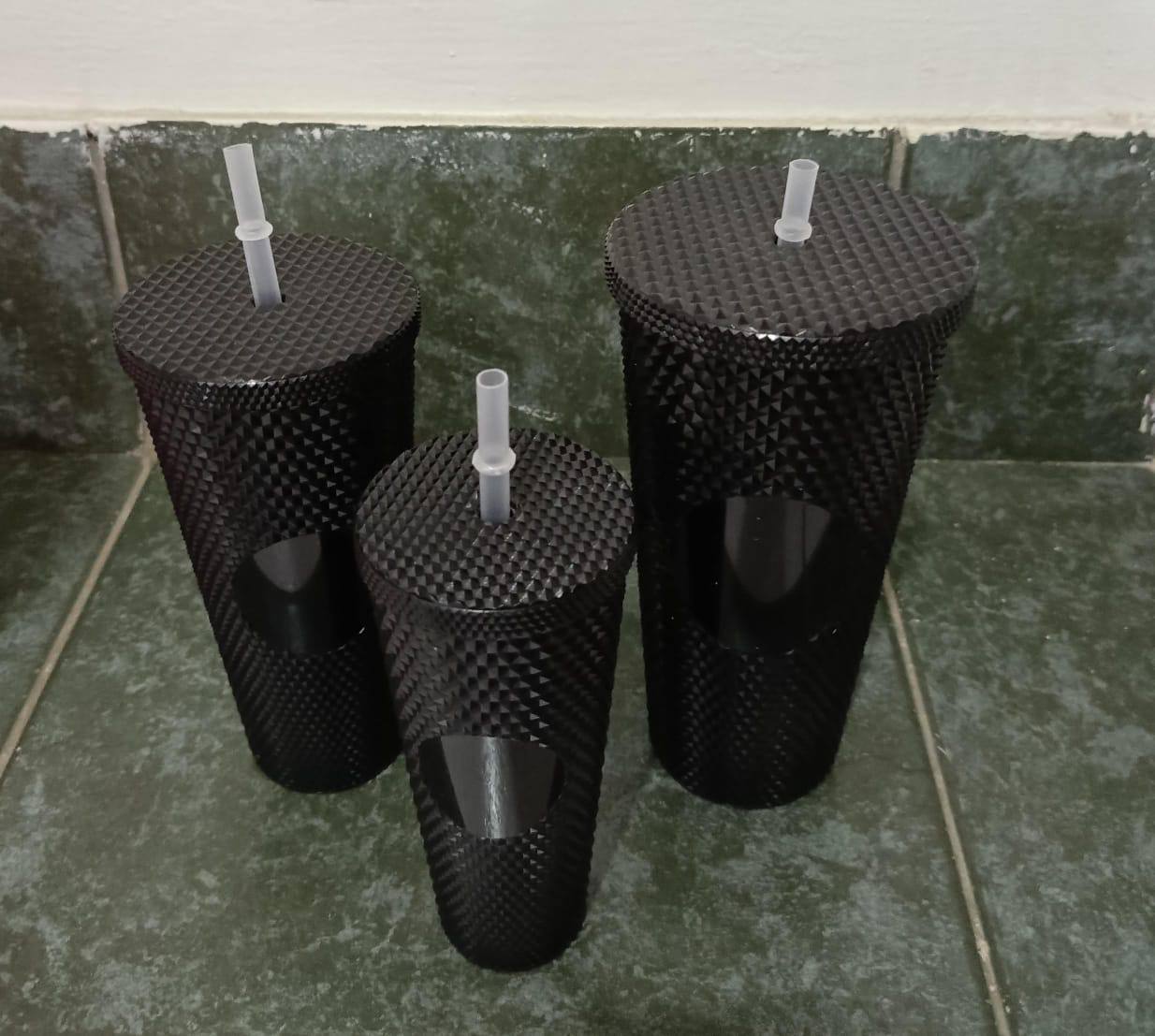 3in1 Starbucks studded tumbler set