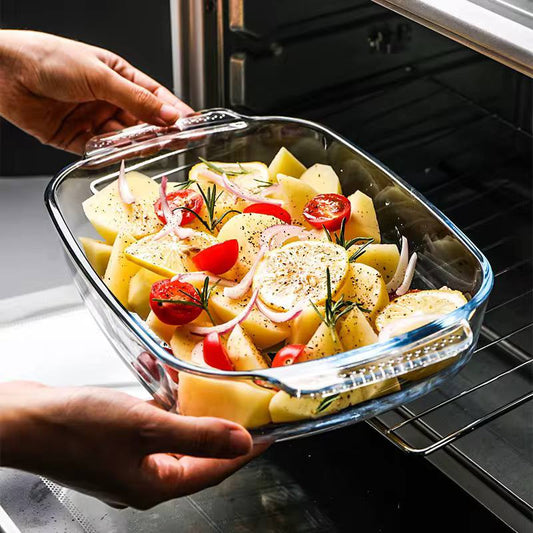 3pcs BAKING & MICROWAVEABLE glass casserole tins