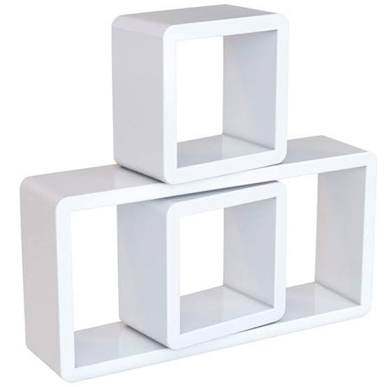 3Pcs Plastic Wood floating shelves