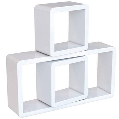 3Pcs Plastic Wood floating shelves
