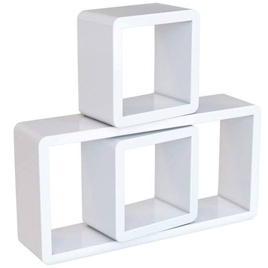 3Pcs Plastic Wood floating shelves