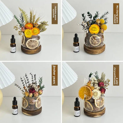 Dried Flower Aromatherapy Diffuser With Essential Oil/ potpourri