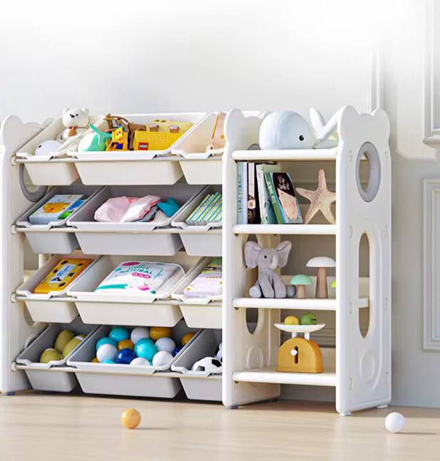 Kids Space Toy Storage Organizer with *10* Removable Plastic Bins
