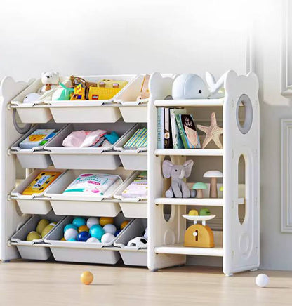 Kids Space Toy Storage Organizer with *10* Removable Plastic Bins