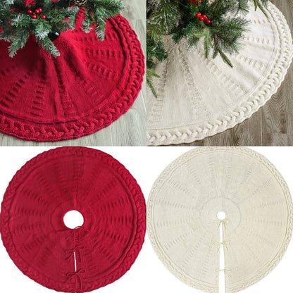 Christmas Knitted Tree Skirt Knitted Christmas Tree Apron Christmas Tree Skirt