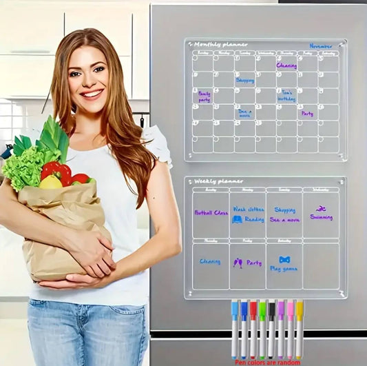 2 pcs set magnetic Montly/ WEEKLY fridge planner
