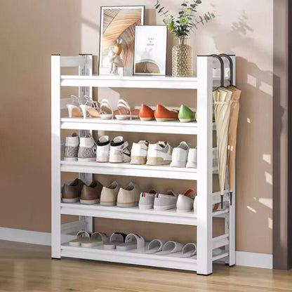 Space saving 5 layer full metallic shoe rack