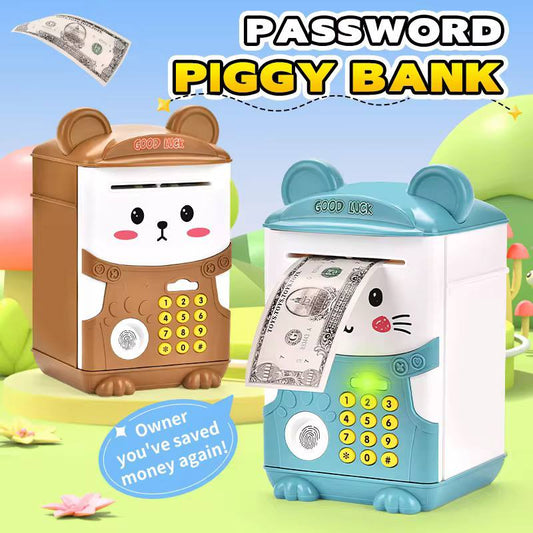 New Cartoon Finger print electronic piggy home bank with music