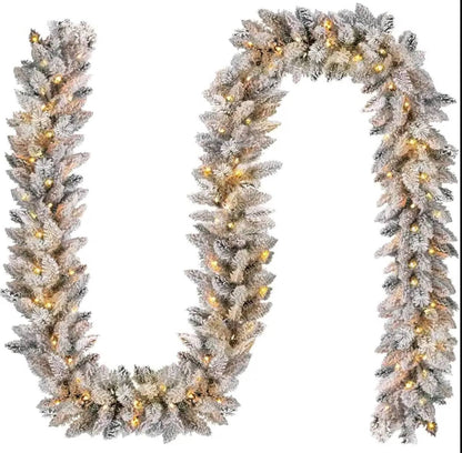 2.5M Christmas Snow Flocked Garland