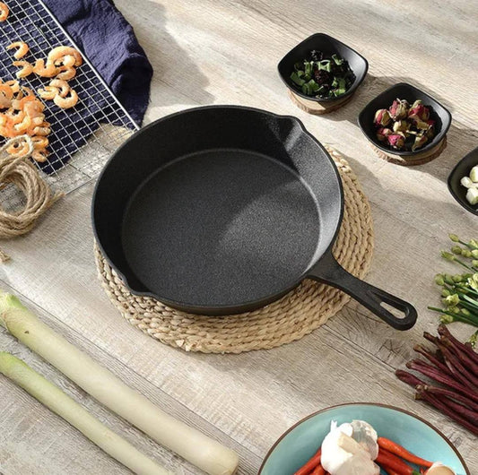 Extra Large 30cm Cast Iron Skillet Fry Pan