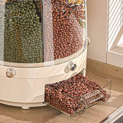 Rotating 6 compartments storage container