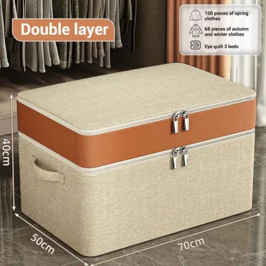 Thick double layer fabric closet organizer