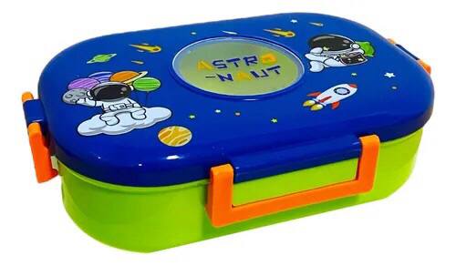 Oval Dino Cartoon themed Healthy Plastic Lunch Box