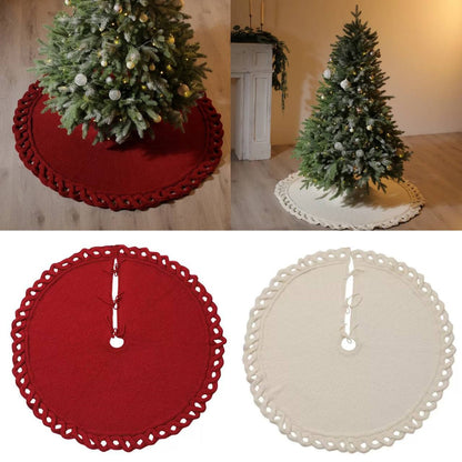 Christmas Knitted Tree Skirt Knitted Christmas Tree Apron Christmas Tree Skirt