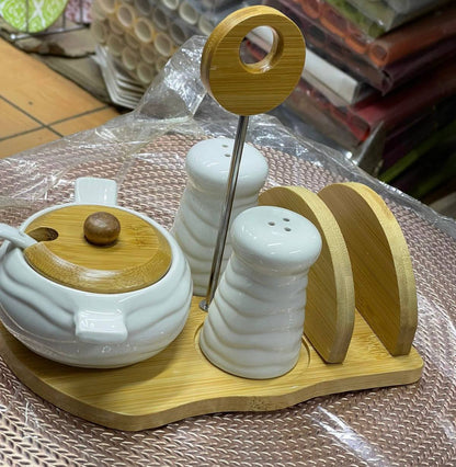 Sugar/Serviette/Shakers set