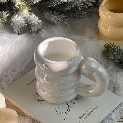Custom Pearl Glaze Dazzling Mugs.