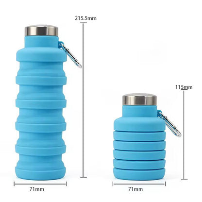 Foldable silicon water bottles