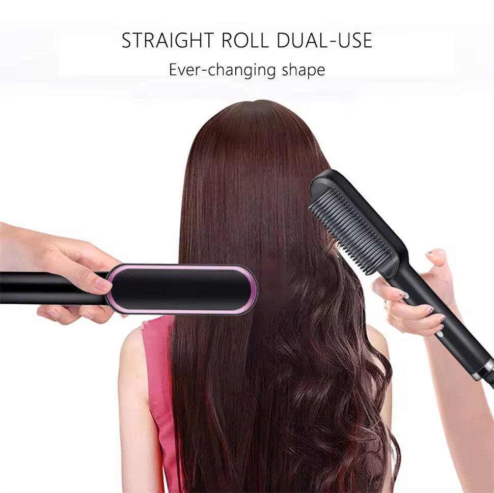 Electric hair straightener comb