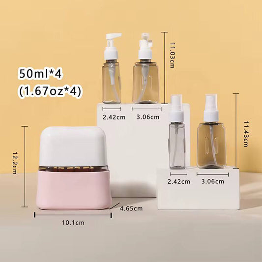 4in1 50ml Travel Bottle set For Shampoo, Shower Gel,Hand wash ,Lotion,Pray Travel Kit Accessories