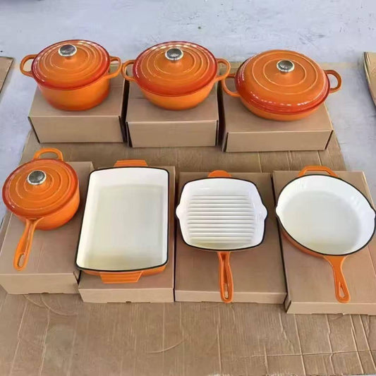 11pcs cast iron cookware