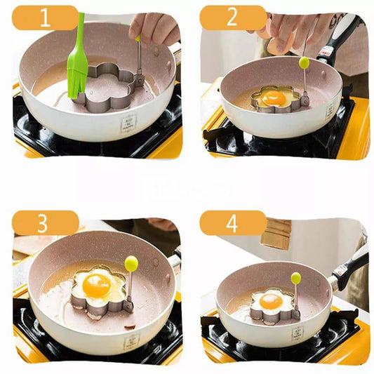 1 Pcs Kitchen Accessories Stainless Steel Fried Egg Shaper Pancake Mould Omelette Mold Frying Egg Cooking Tools  Kitchen Gadgets