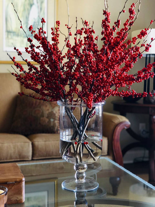 10pc Christmas Decor berry branches