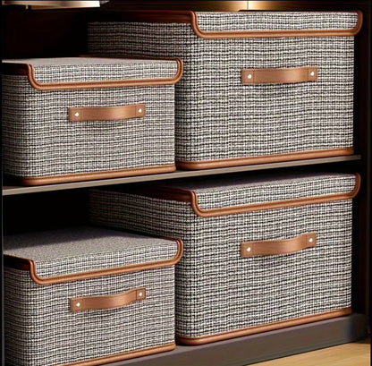 New Foldable Fabric Storage Box with Flip Lid