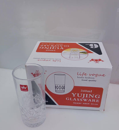 6pcs high quality 340ml water/juice glasses