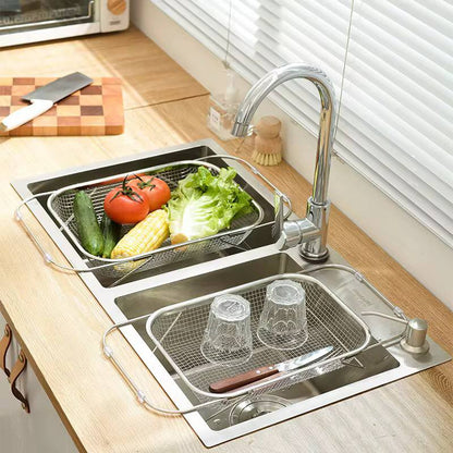 Stainless Steel Expandable Over-The-Sink Colander