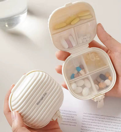 Portable pill storage case
