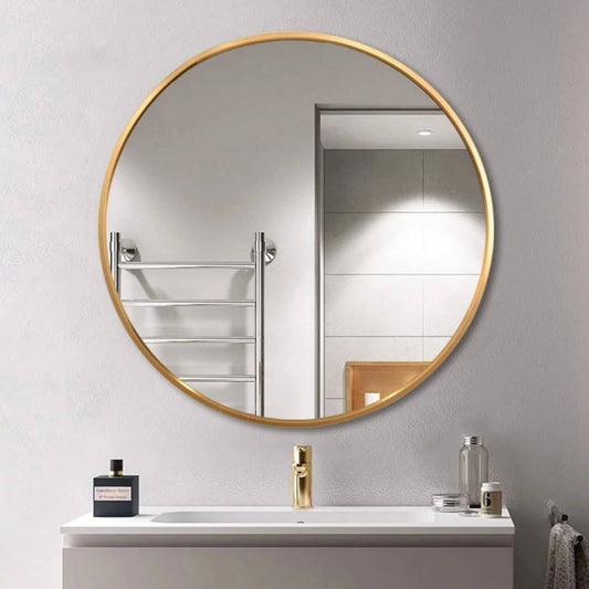 Contemporary Round Mirror For Bathroom Vanity, Entryway, Living room