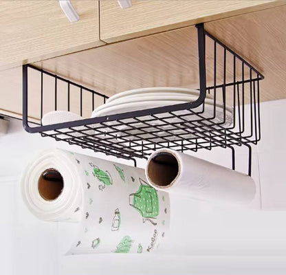 Under the cabinet partition hanging basket