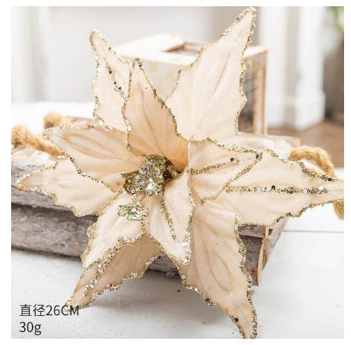 Artificial Flowers  Christmas Flower Pendant New Simulation Pattern Diy Red Multi Layered Christmas Tree Decoration