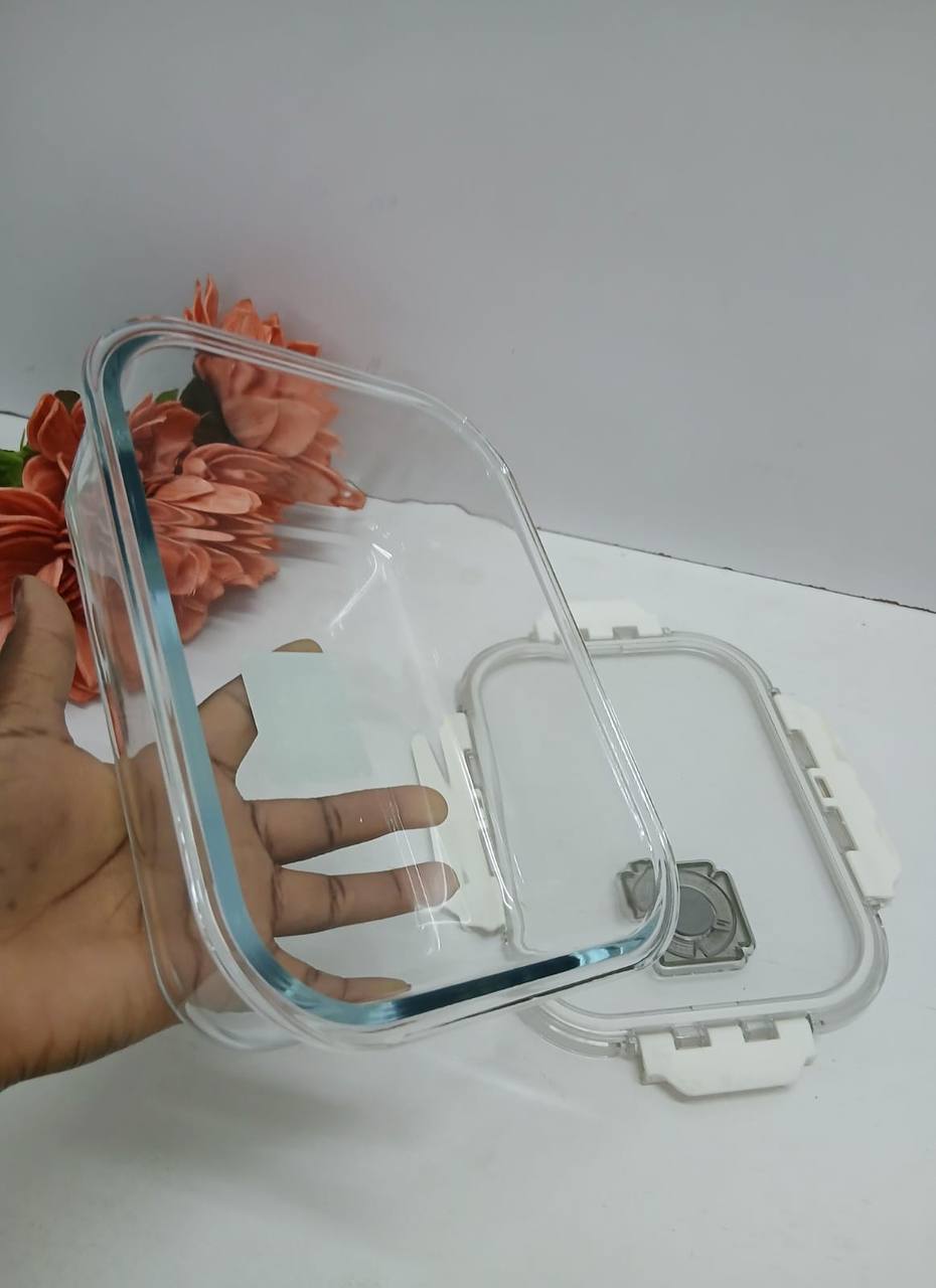 Airtight borosilicate glass storage/ snack box