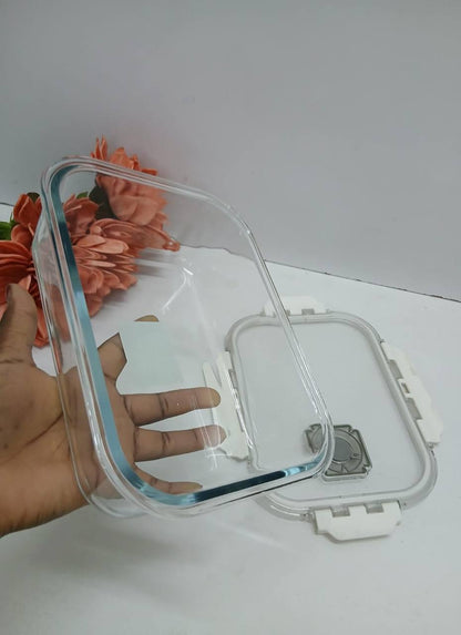 Airtight borosilicate glass storage/ snack box