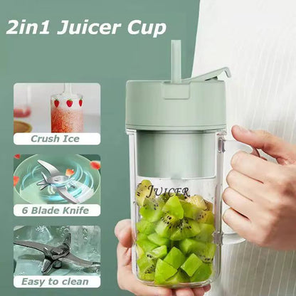2in1 Portable handheld electric juicer blender