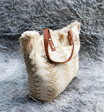 Summer tassel tote bags