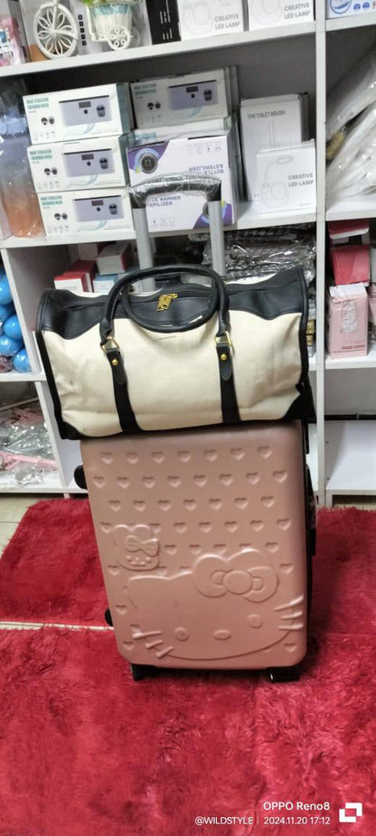 Vintage women's canvas Travel luggage bag